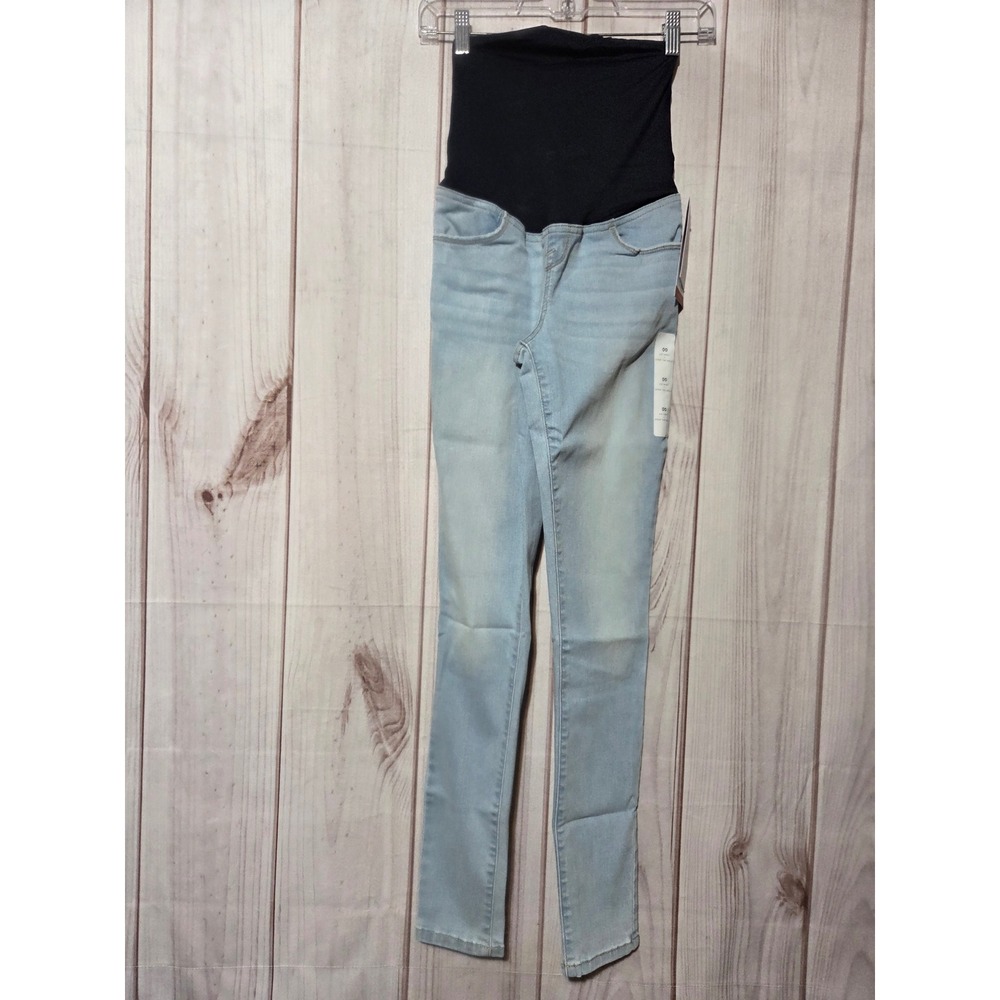 Isabel Maternity Over the Belly Skinny Jeans Light Wash Blue Size 00 NWT